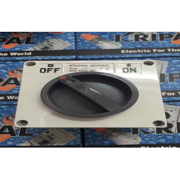 250V 500V 32 Amp Weatherproof Switch Socket 3 Pole Rotary Switch