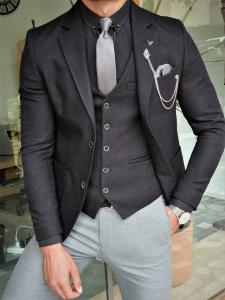 Black Slim Fit Stretch Suit