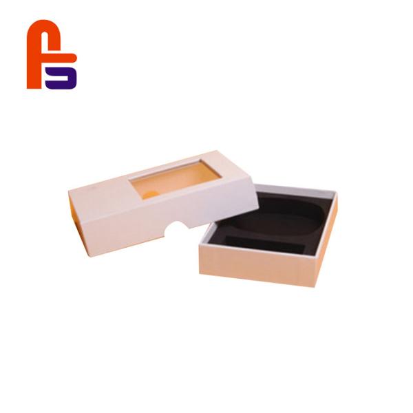Quality Kraft Paper OEM Logo Printed With Clear Window Foam Lined Cardboard Boxes for sale