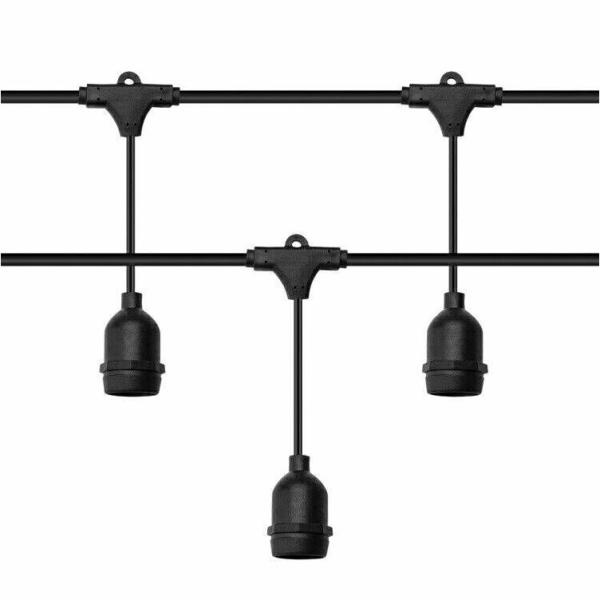 Quality 48FT Outdoor Light String E26 E27 S14 Edison Bulb included Christmas Waterproof Connectable LED String Light for sale