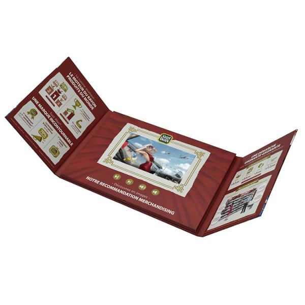 Marketing pharmaceutical video brochures 7 IPS LCD screen video booklet Video album book promotional gift idea