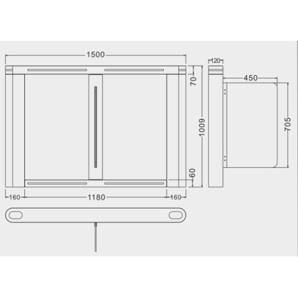 Fashion Entrance Swing Barrier Gate Customized Barcode Reader / Scanner