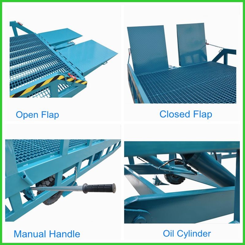 Large Loading Capacity Mobile Dock Ramp With Outriggers Movable Dock Leveler