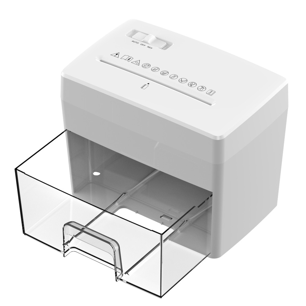 C200P Small Home Office Mini Paper Shredder Micro Cut 2*12mm Small Shredding Machine For 4 Sheets A5