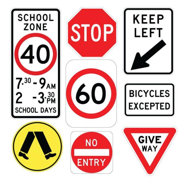 Traffic Reflective Road Signs With 10cm-25cm Tape And 50cm Height In Standard Size