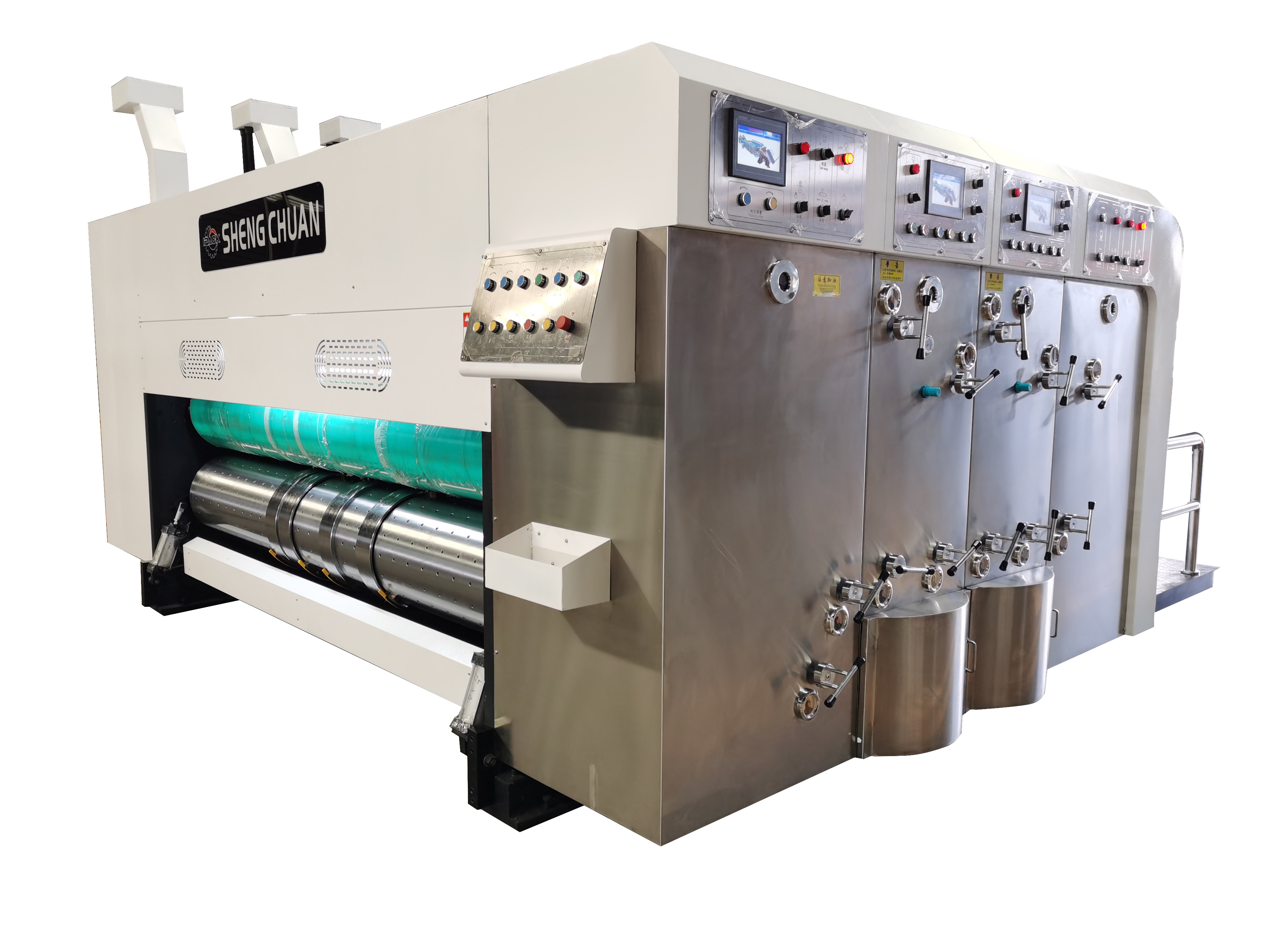 4 Colors Automatic Printing Cardboard Machine Corrugated Carton Flexo Printing Machine