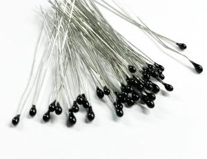 China Pearl Shaped Epoxy Thermistor Temperature Detection With Alloy Lead Wire wholesale