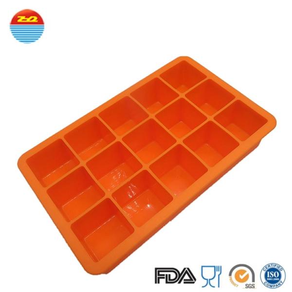 Quality Cool Flexible Easy Release Large Wholesale Make Your Own Custom Personalized Silicone Rubber Mold Ice Cube Trays for Mini Fridge for sale