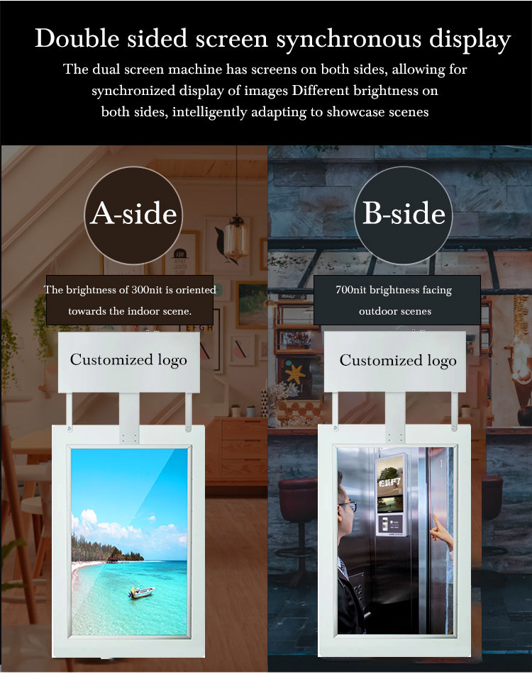 32''-65'' TV Ultra Thin Digital Signage And Displays Android Wall Mounted Digital Advertising Screen
