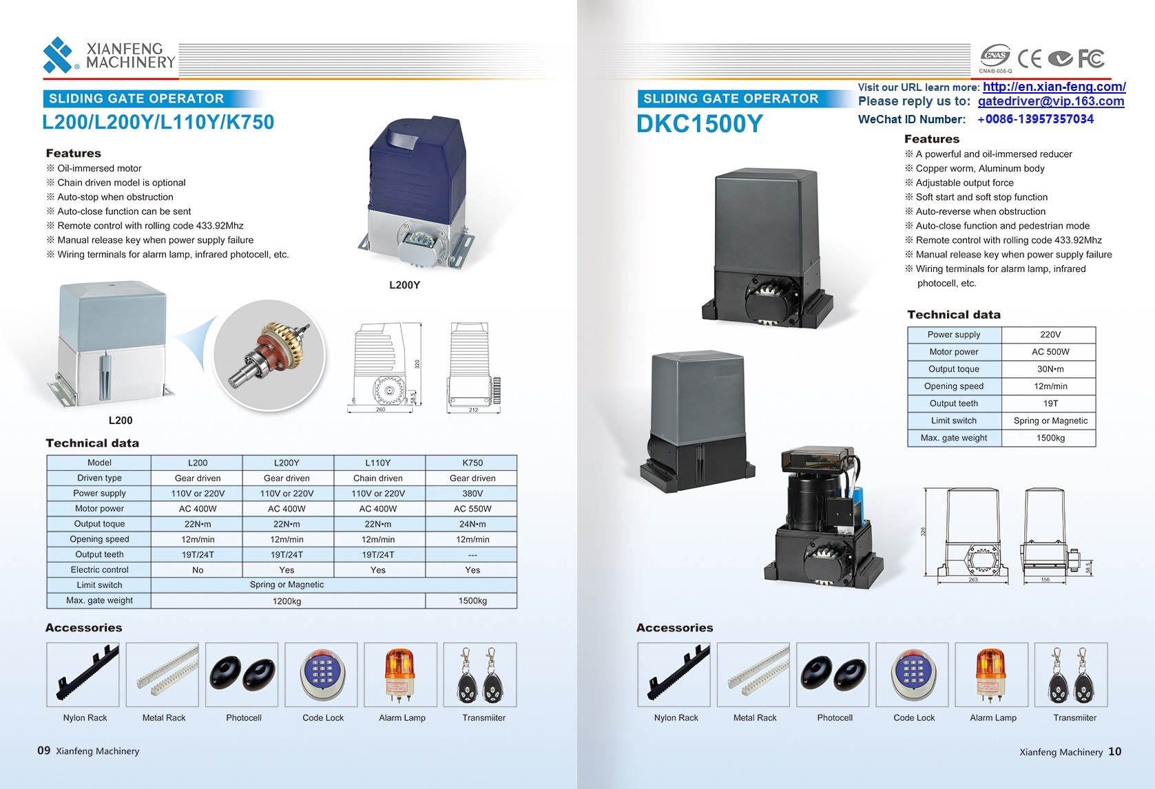DKC360Y Sliding Gate Operator Sliding Gate Opener