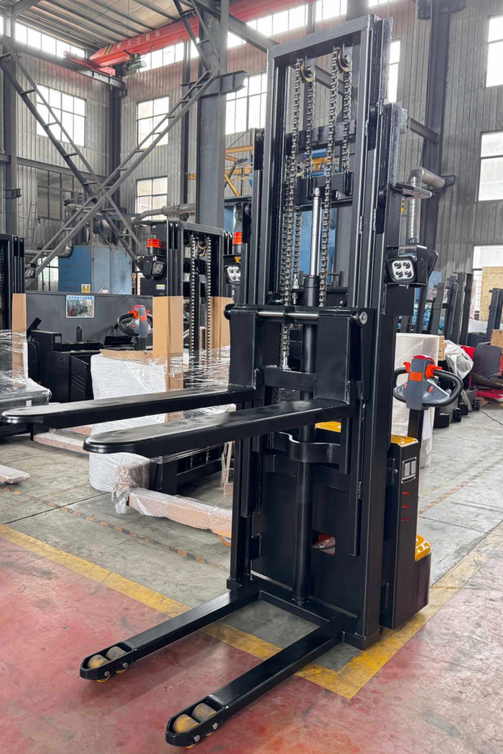 1.5t 3500mm Dual-Mast Full Electric Walkie Stacker with Curtis Controller for Efficient Inventory Management