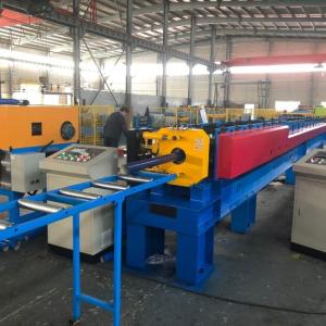 China Customized Round Gutter Downspout Roll Forming Machine PLC Control wholesale