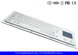 China Brushed IP65 Kiosk Metal Industrial Keyboard With Touchpad Panel Mount From The Back wholesale