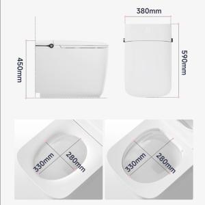 Bathroom Sanitary Ware Ceramic Modern Smart One Piece Toilet Foot Sensation Flushing Elongated Bowl Design
