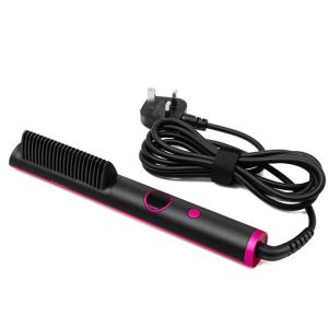 China Negative Ions Electric Hair Brush Anti Scald Hair Straightener Brush wholesale