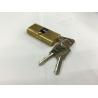 Buy cheap 54mm Small Oval Shape Double Brass Cylinder Lock with 3 iron normal keys Surface from wholesalers