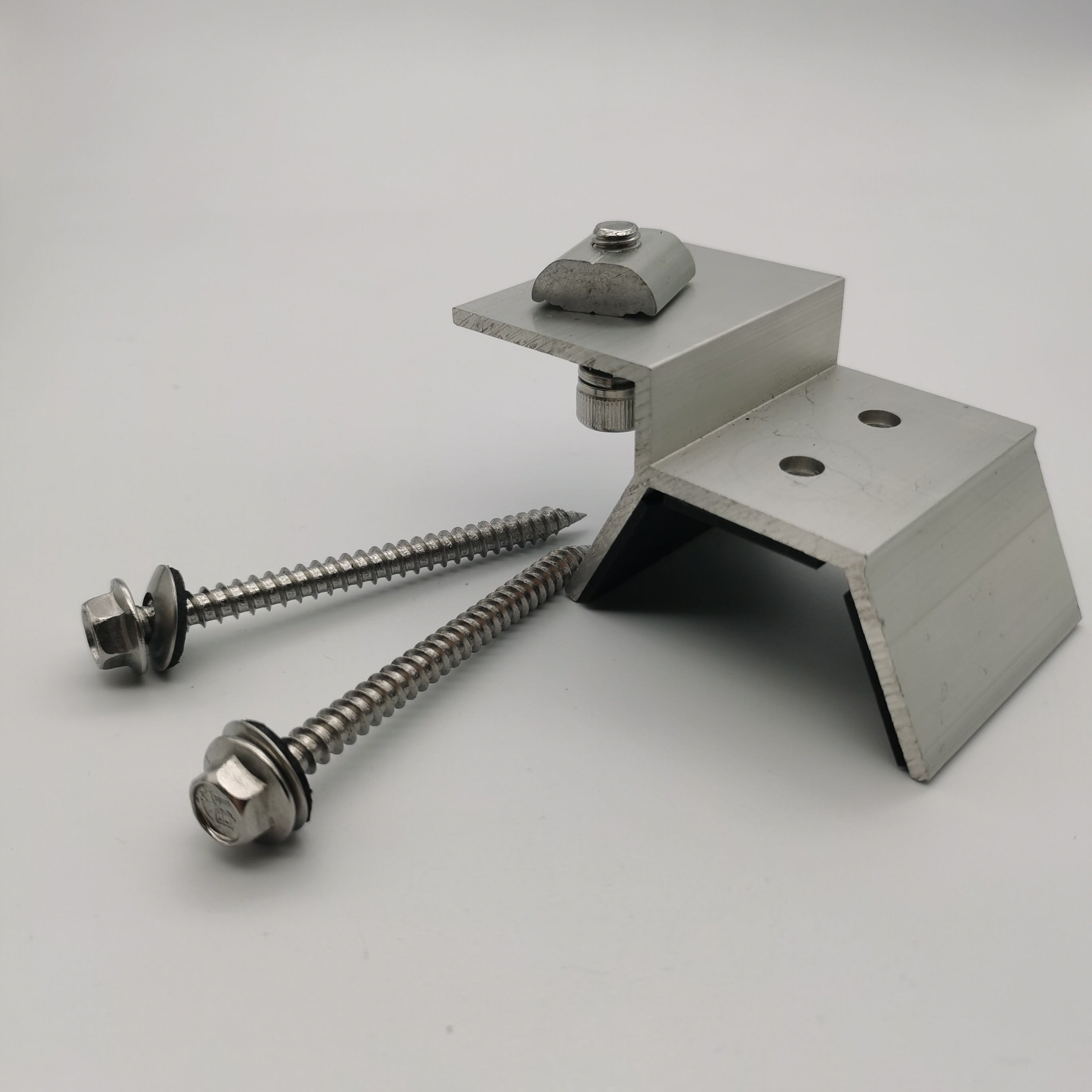 Aluminium Apartment Solar Panel End Clamps With Aluminum Rail Connector