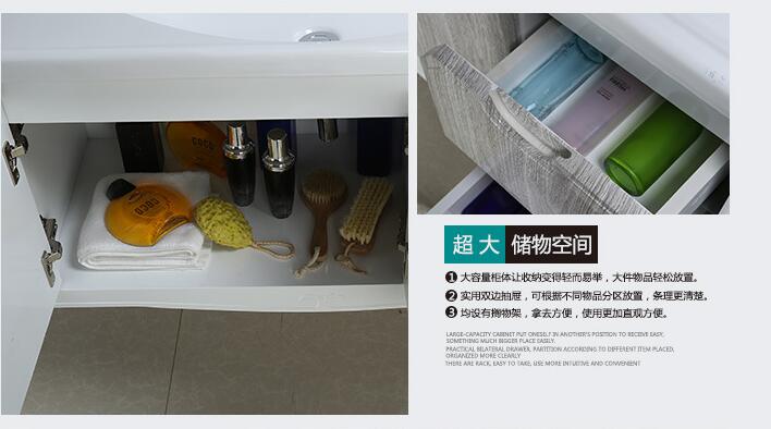 80 X49/cm stand bathroom vanity / wall cabinet / hung cabinet / white color basin for bathroom