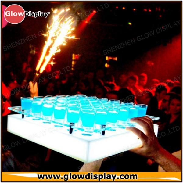 Quality Customized LED Acrylic Tray For Shot Glasses for Brand Advertisement for sale