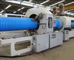 PLC Control System Fully Automatic PP PE Plastic Corrugated Pipe Equipment