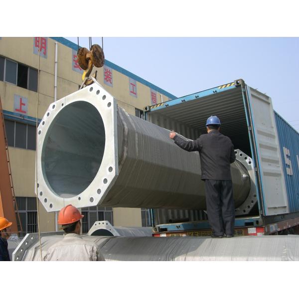 Hot Dip Galvanized High Mast Light Pole , Custom Commercial Light Posts