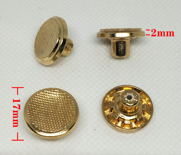 metal sewing jeans button custom logo metal buttons light gold