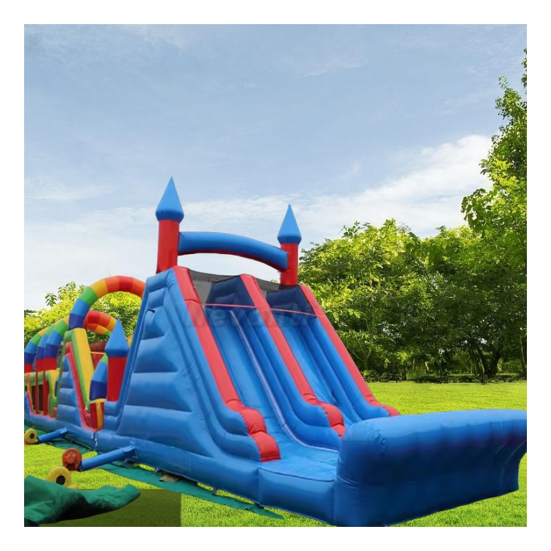 White Inflatable Obstacle Course for Adult Water Play Game Accessory Supply