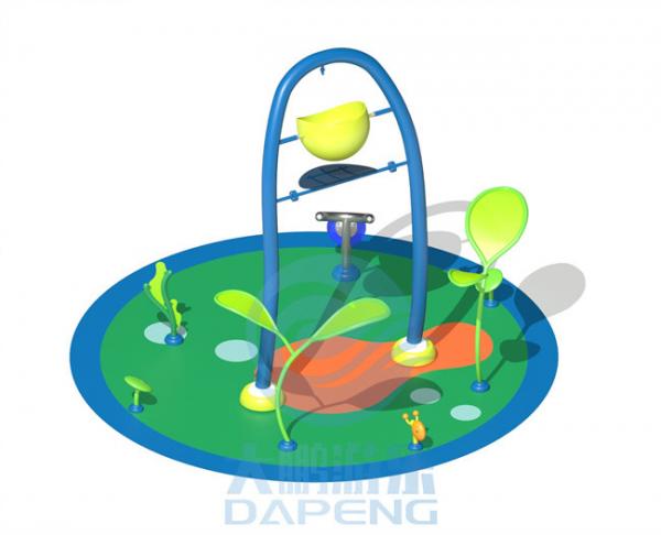 Quality 50 ㎡ Children Aqua Park Design With Water Splash Pad, Spray Park With EPDM Floor for sale