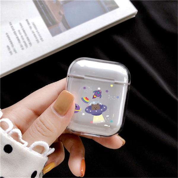 TPU Protective Airpods Pro Case Sky Travel Light Weight Full Body Transparent