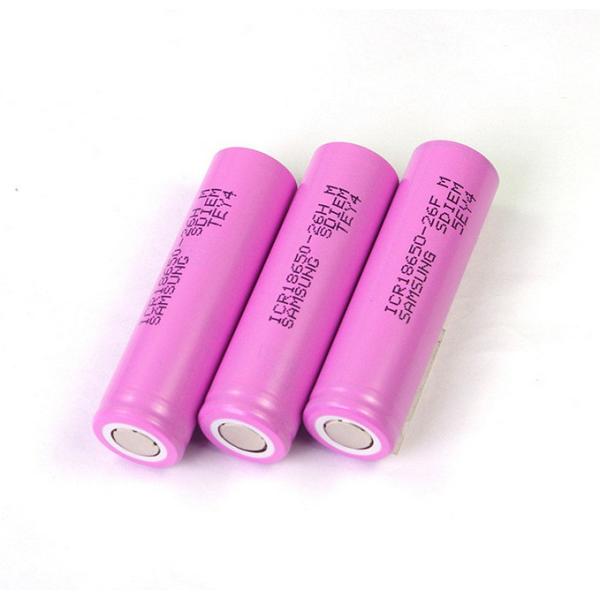 Original Brand 18650 Lithium Ion Battery Cells for Electric Motorcycle ICR18650-26FM 3.6V 2600mAh 5A