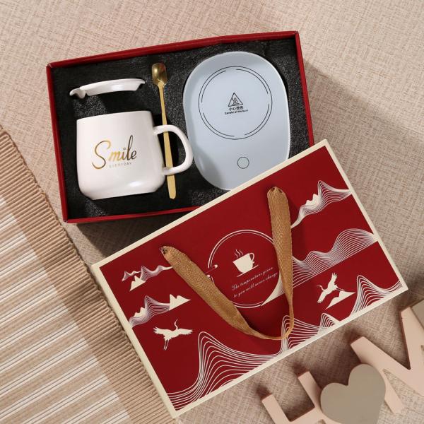 Ceramics USB Charging Smart Heated Mug Customized Electric Thermostatic Heating Pad