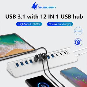 China Laptop USB C Port Hub USB High Speed 3.1 Hub USB C Charging Hub wholesale