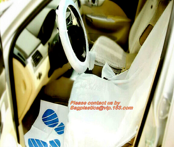 universal customized auto repair disposable plastic car steering wheel seat cover, disposable car seat cover;steering wh