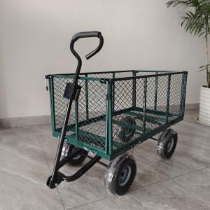 China Foldable Detachable Garden Mesh Cart , Metal Spokes, Four Rubber Inflatable Wheels wholesale