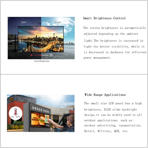27 Inch Small Lcd Touch Screen Manufacturers Outdoor Signage Display Sun Readable Monitor