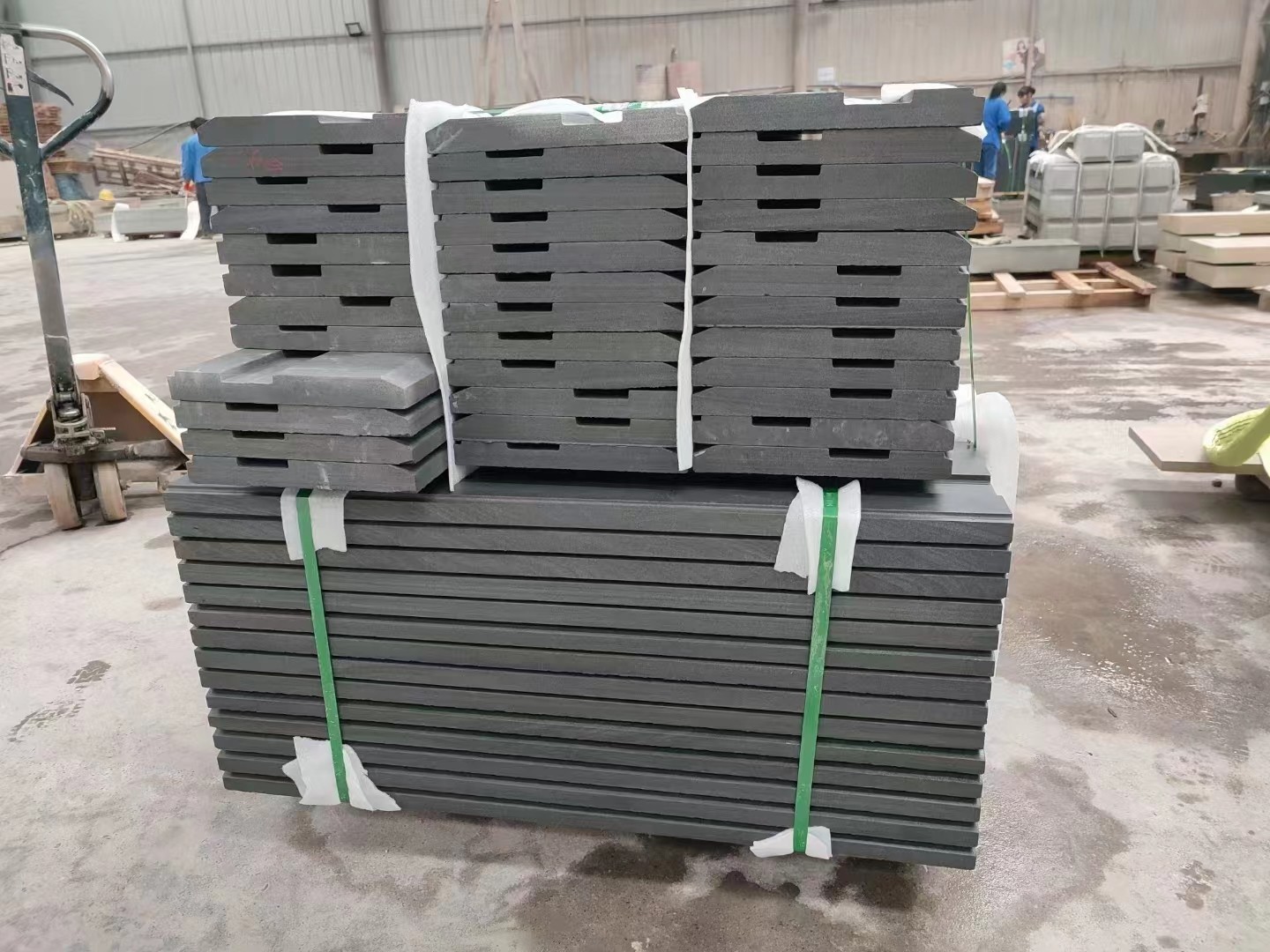 Dark Grey Natural Sandstone Tiles For Home Decoration 300x100mm