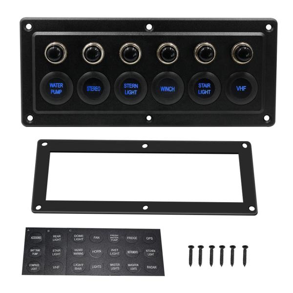 20A 550G Marine Toggle Switch Panel Boat Electricals Single Touch