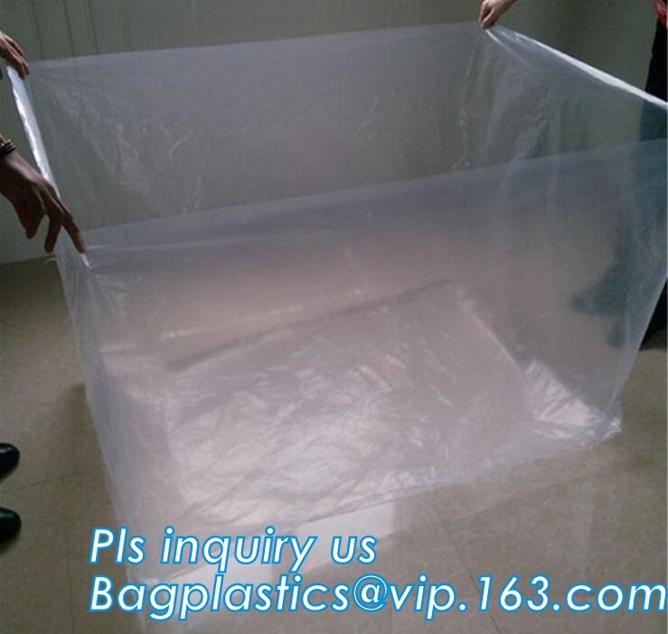 Customized Square Bottom or Side Guesst Plastic Protective Pallet Covers, 4 Mil Dust proof Clear Pallet Covers, BAGPLAST
