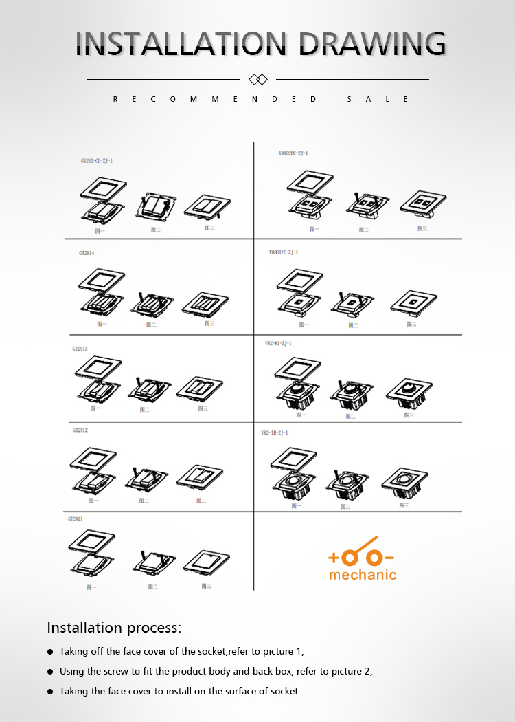 13A Power Socket Outlet , Villa 250V 3 Pin Socket With Switch