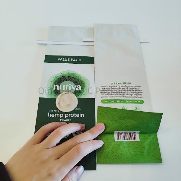 Flat Bottom 8 Side Seal Pouch With Tin Tie Compoud Laminated Food Stand Up Pouches