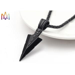 15g Punk Rock Arrow Pendant Mens Engraved Necklace