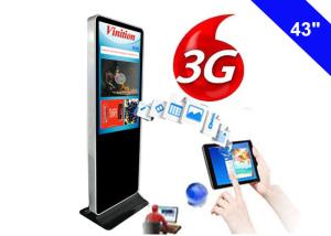 Indoor 3G Digital Signage Wifi Free Standing Kiosk LCD Advertising Screen