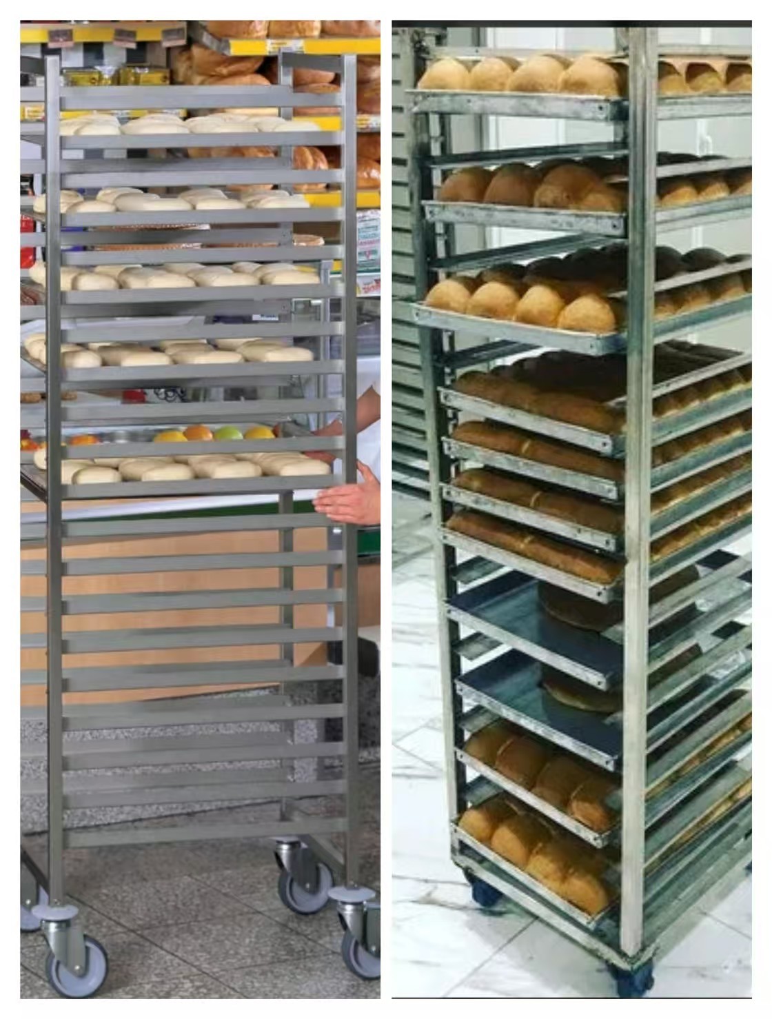 Stainless Steel 12Layer Baking Tray Rack Trolley Cake Room Bread Rack Tray Baking Cart