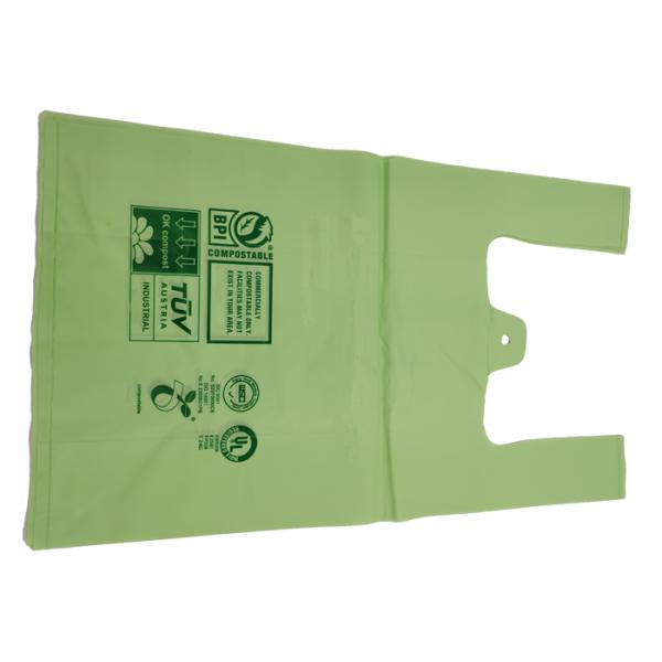 Singlet Shape 1 MIL Kitchen Waste Bags Biodegradable Trash Can Liners