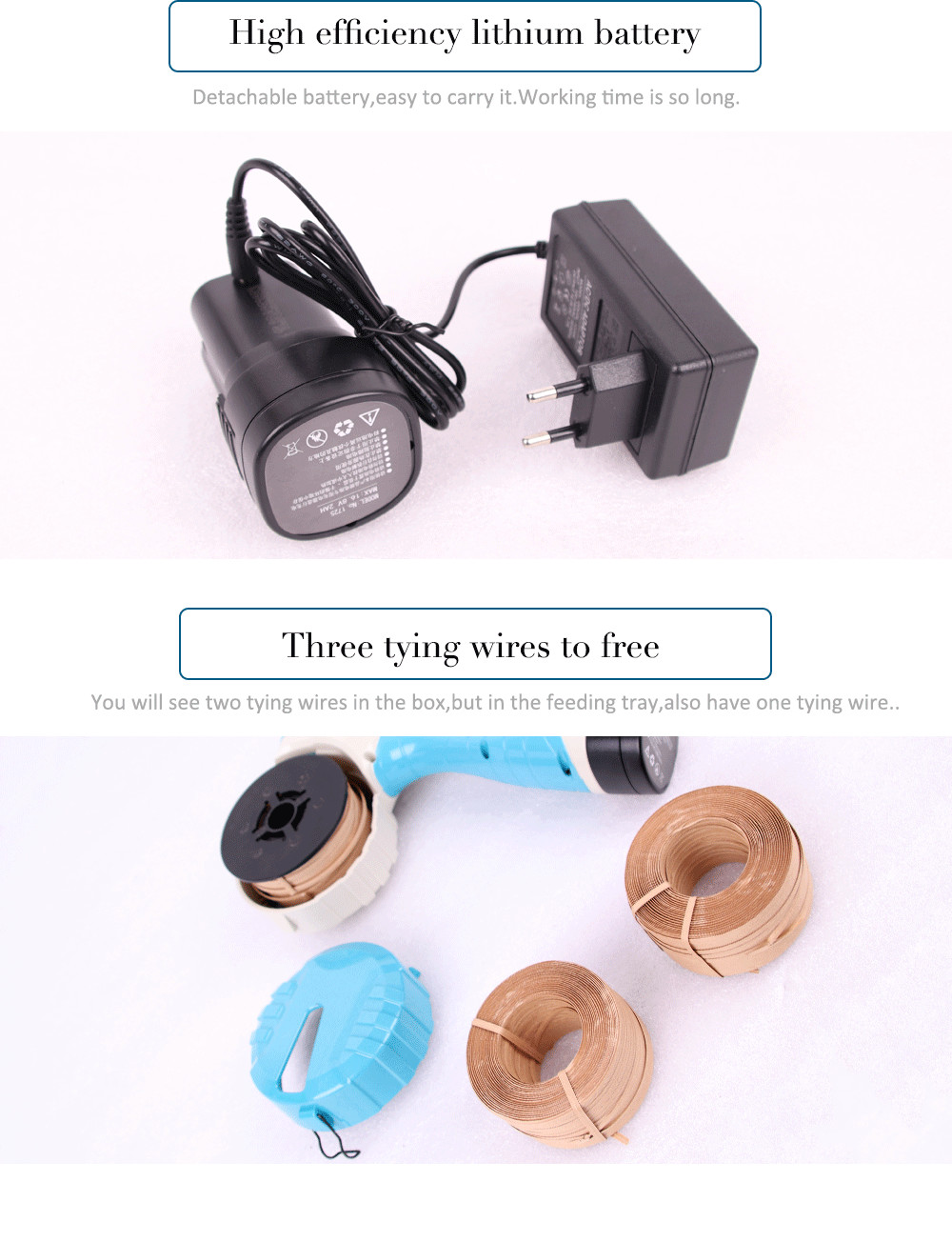 Swansoft 25mm High Efficient Elastic Twine Tying Tools Fruit Packaging Tie Machine Electric Tying Machine/Binder