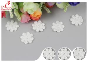 China Original Cotton Small Flower Lace Collar Applique With DTM Dyeing wholesale
