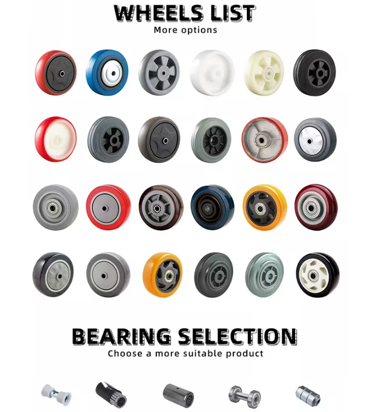Nylon Medium Heavy Swivel Caster Wheel with Height Adjustable System Device