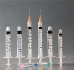 Three Parts Luer Lock Disposable Injection Syringes Concentric Sterilized By EO