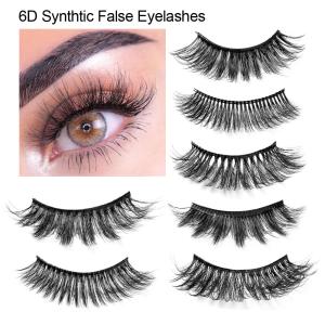 China Three Dimensional Thick Imitation Mink False Eyelashes Stage Show Bride Makeup 6D 20mm wholesale