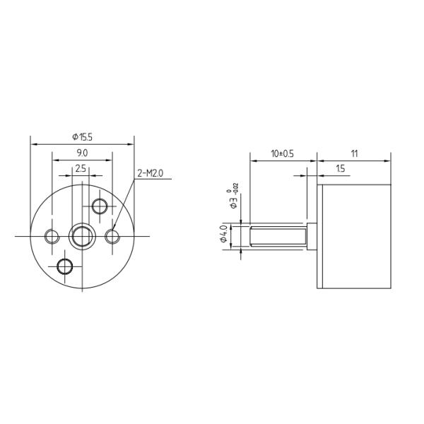 13GR Micro Electric Motor Gearbox / Metal Gear Reducer Box 15*11 Mm